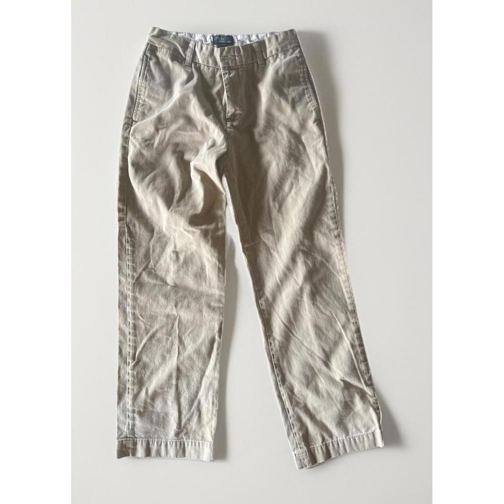 Vintage Polo Ralph Lauren Pants Khaki Pleated Tan Chino Mens Size 14 VTG